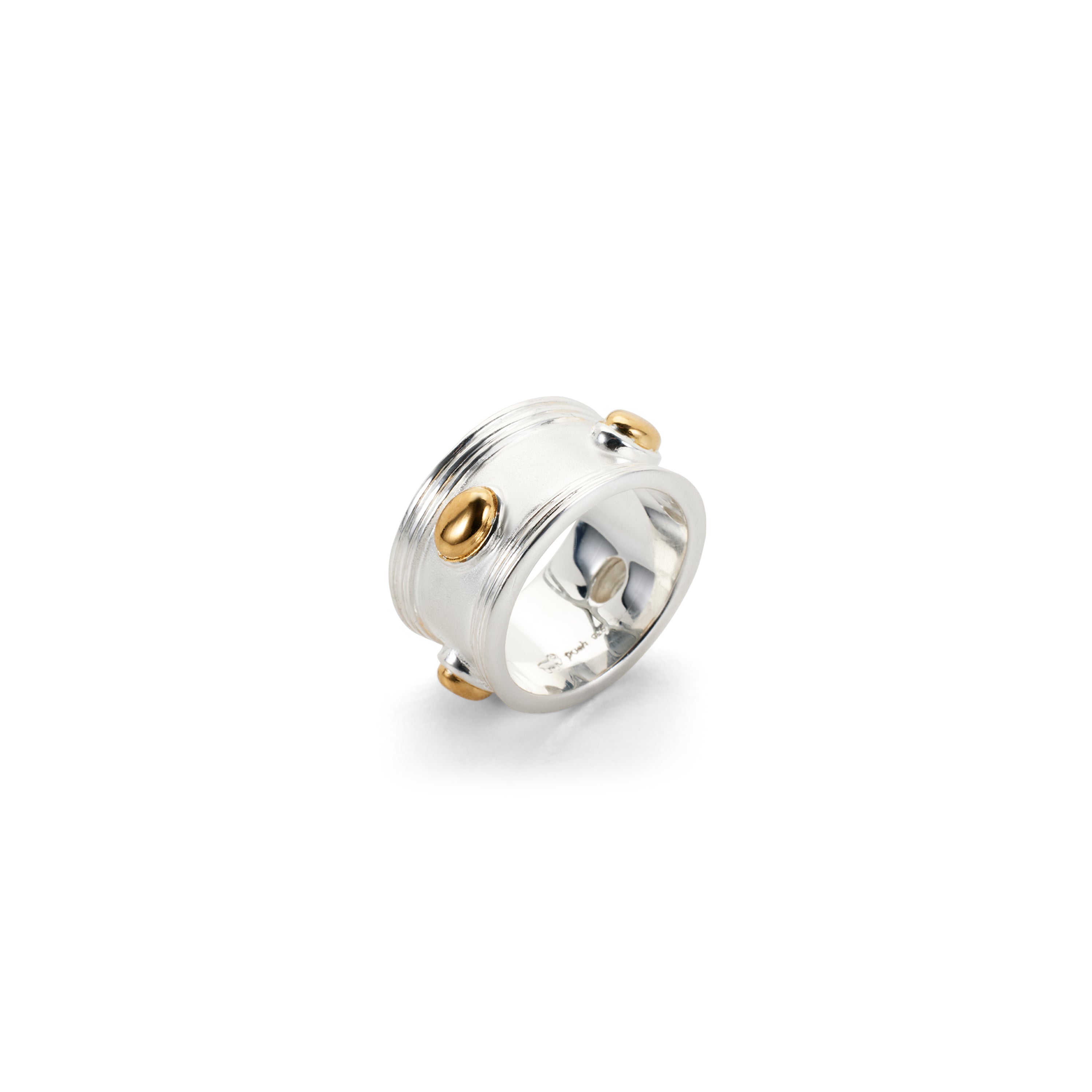 Cleopatra Ring | Sterling Silver and Gold Cabochon