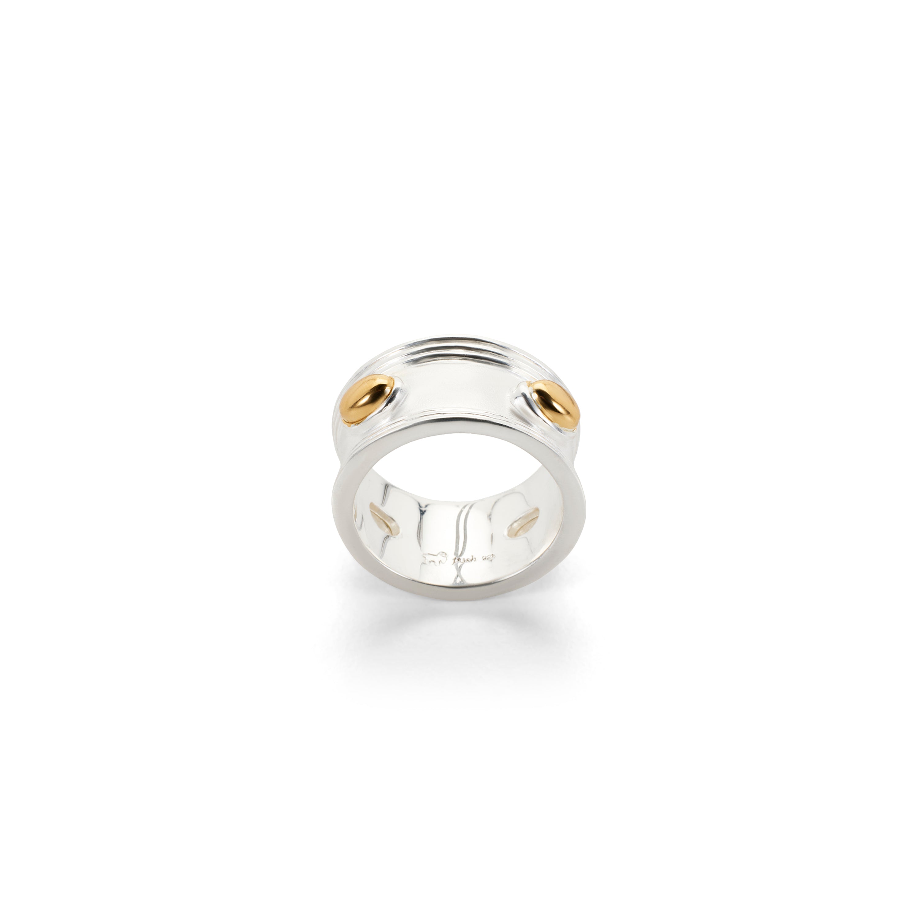 Cleopatra Ring | Sterling Silver and Gold Cabochon
