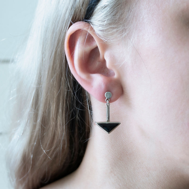 En Tribe Earrings | Black Onyx with Sterling Silver