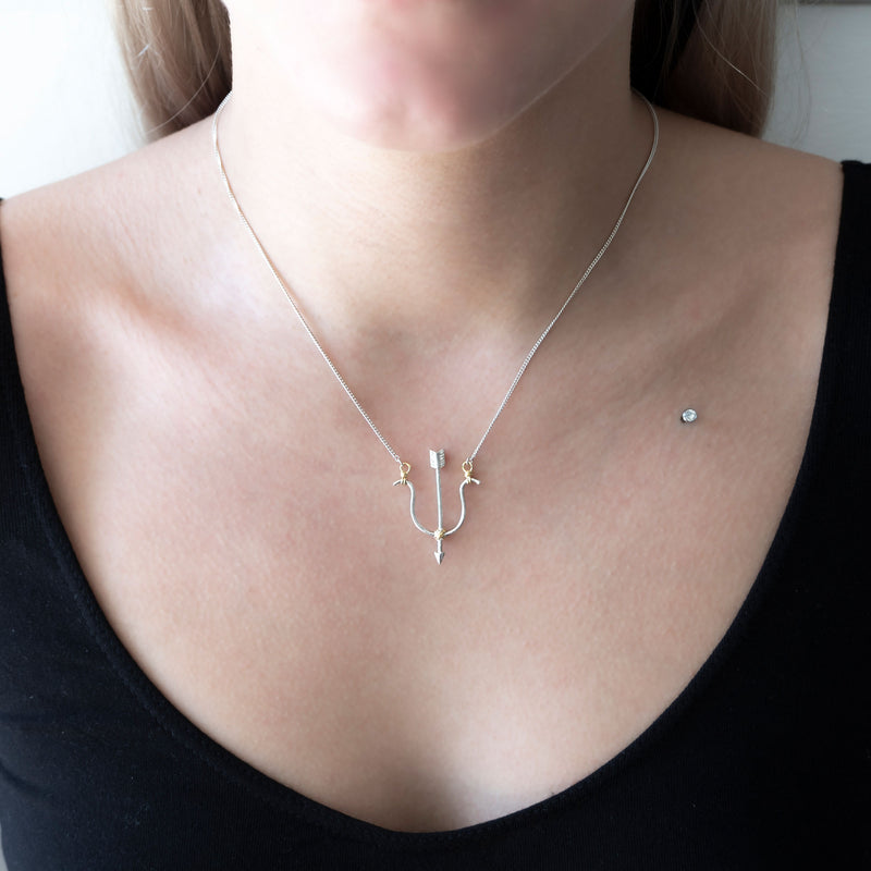 Sagittarius Necklace | Sterling Silver with Gold Plate