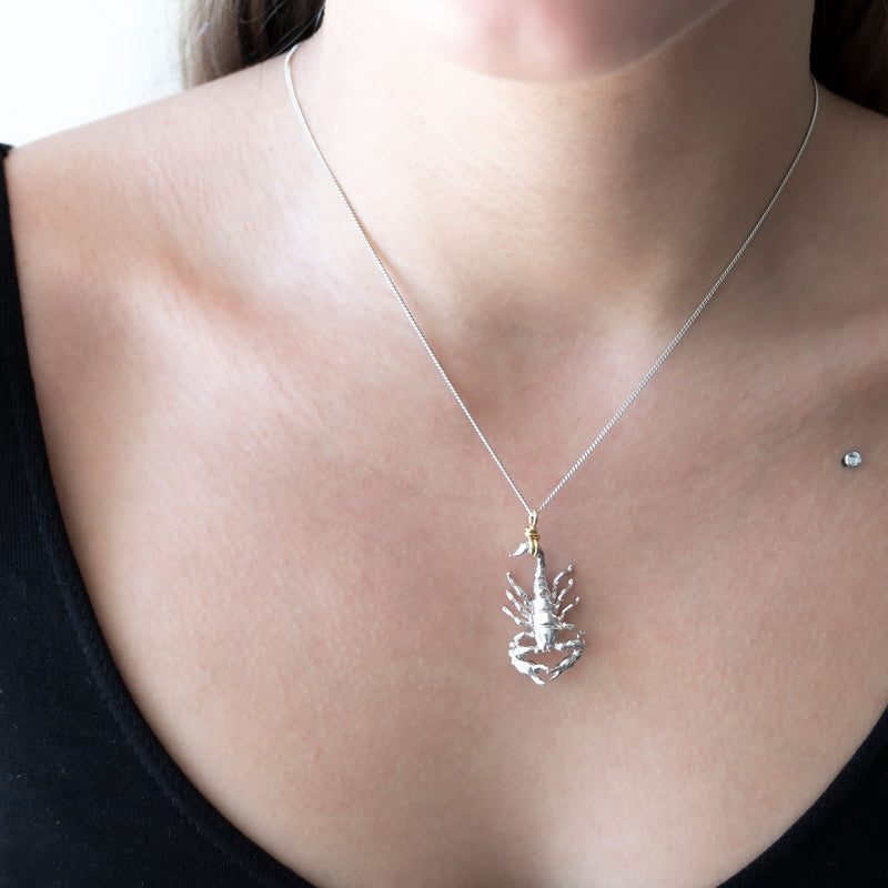 Scorpio Necklace | Sterling Silver with Gold Plate