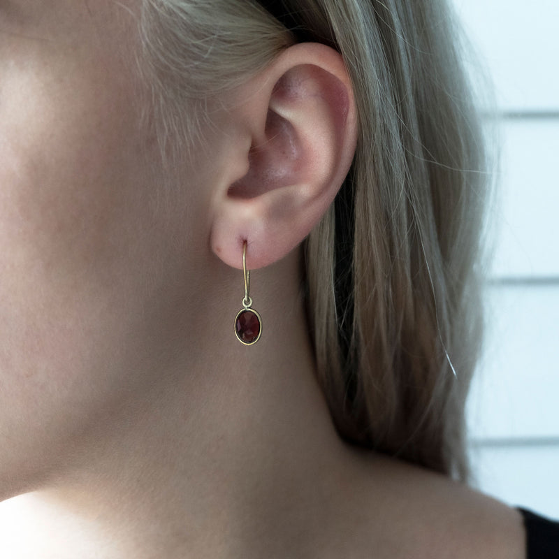 Janni Drop Earrings | Faceted Black Onyx and 925 Sterling Silver with Gold Plate