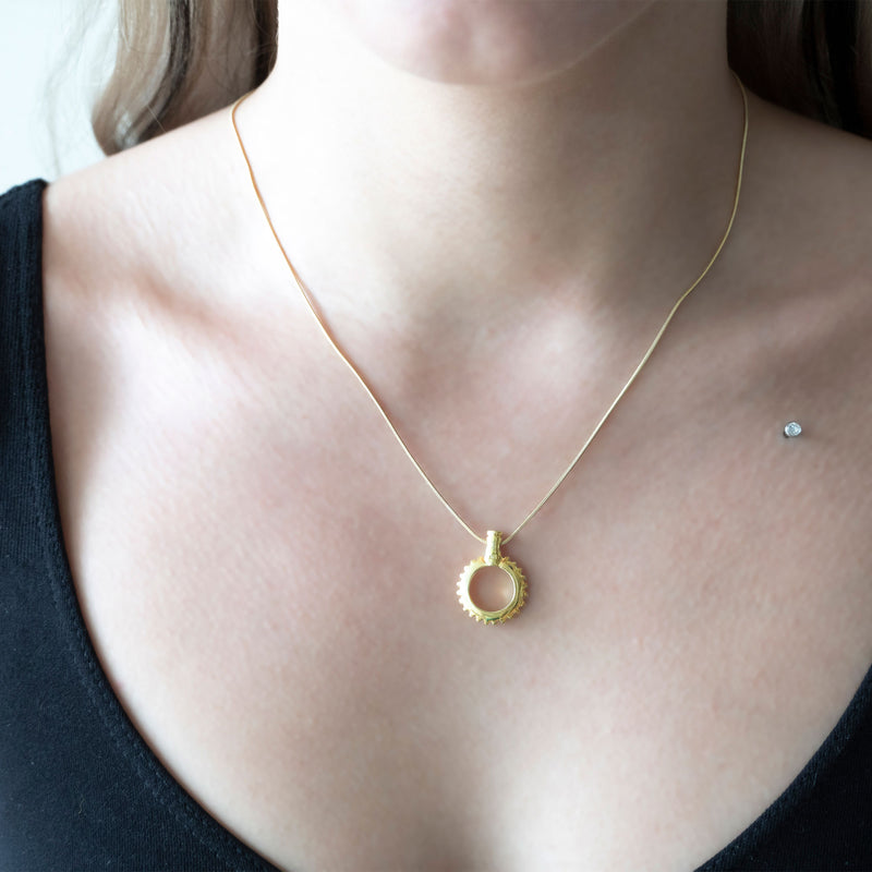 Sun Necklace | Sterling Silver with Gold Plate