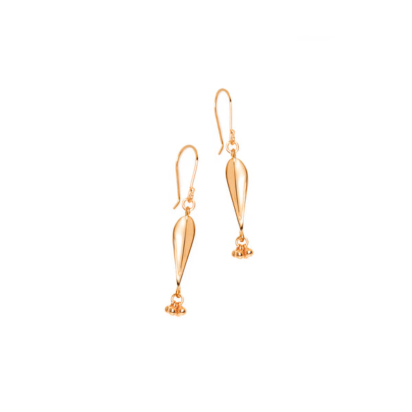 Droplet Earring | 925 Sterling Silver Rose Gold Plate