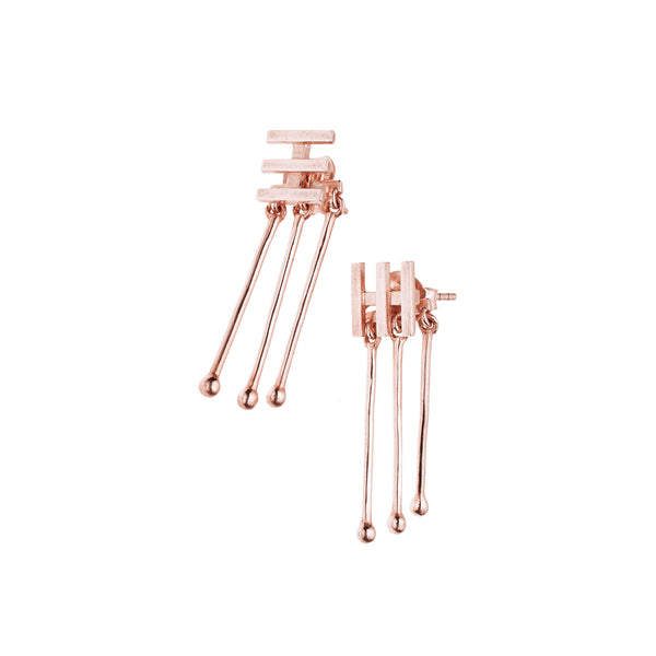 Mema Earrings | Rose Gold Plated Sterling Silver