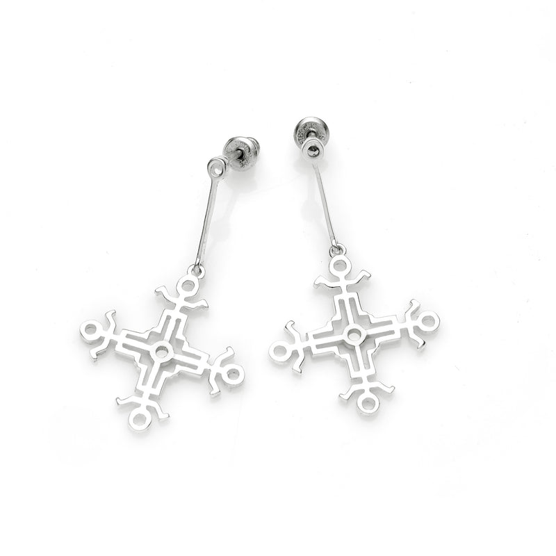 Hangman Square Drop Earrings | 925 Sterling Silver