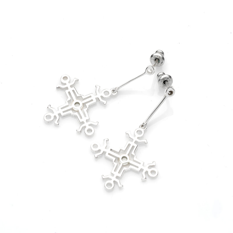 Hangman Square Drop Earrings | 925 Sterling Silver