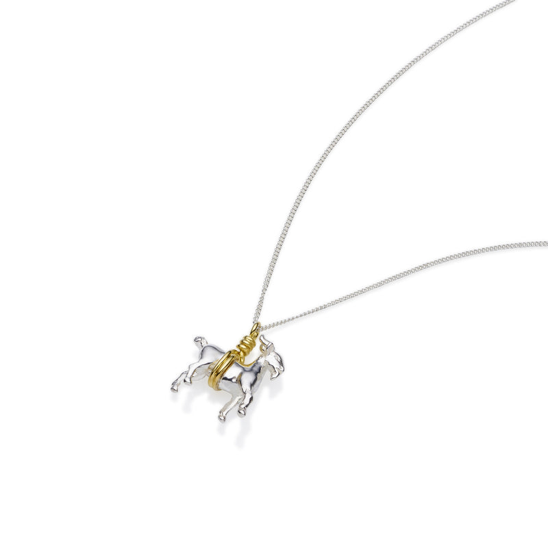 Capricorn Necklace | Sterling Silver with Gold Plate