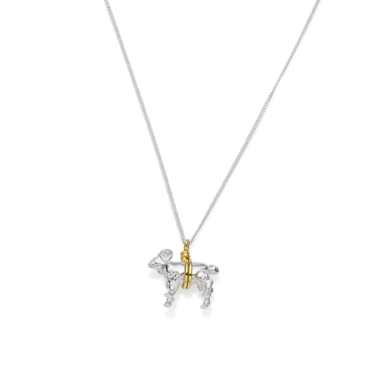 Aries Necklace | Sterling Silver with Gold Plate