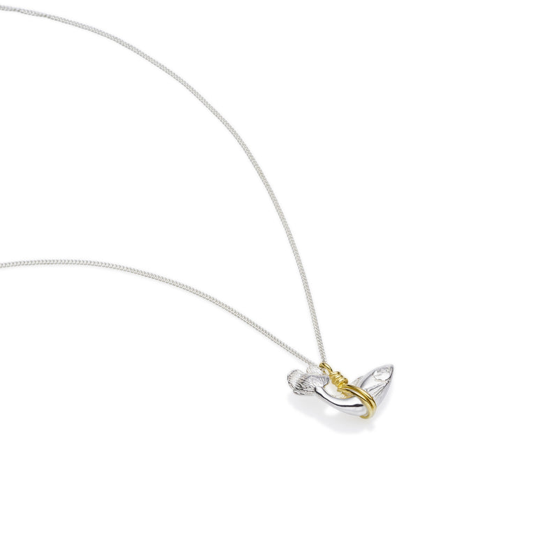 Pisces Necklace | Sterling Silver with Gold Plate