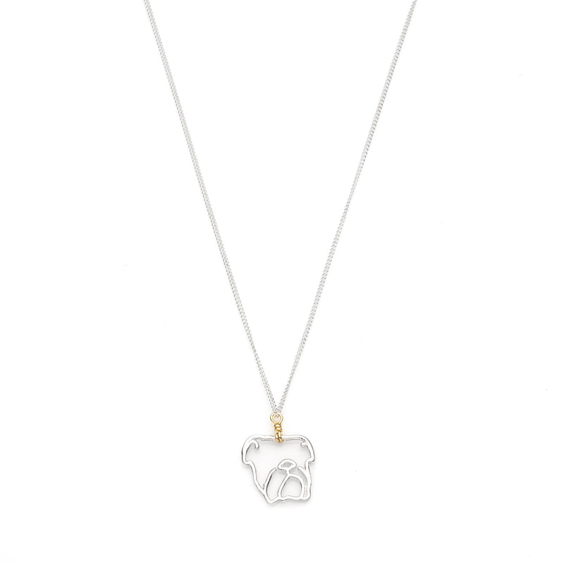 Year Of The Dog Necklace | Sterling Silver with Gold Plate