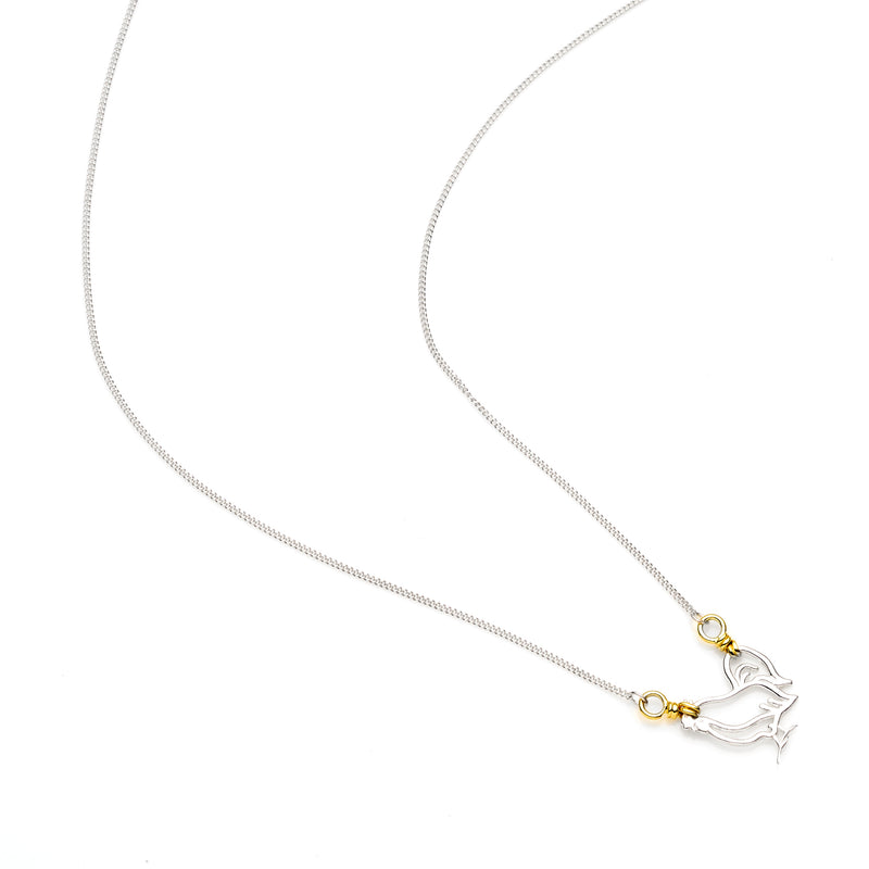 Year of The Rooster Necklace | Sterling Silver with Gold Plate