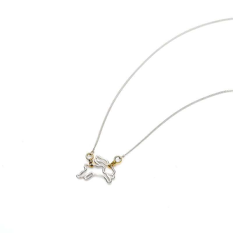 Year of The Rabbit Necklace | Sterling Silver with Gold Plate