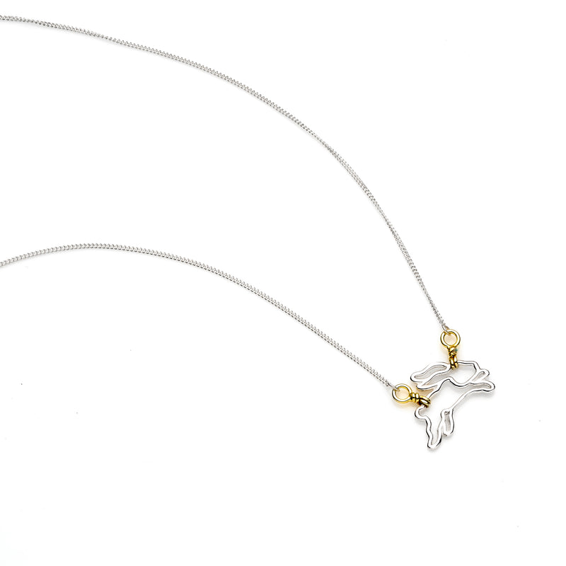 Year of The Rabbit Necklace | Sterling Silver with Gold Plate