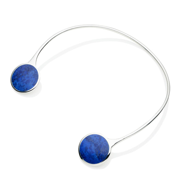 Full Moon Neck Cuff | Lapis and 925 Sterling Silver