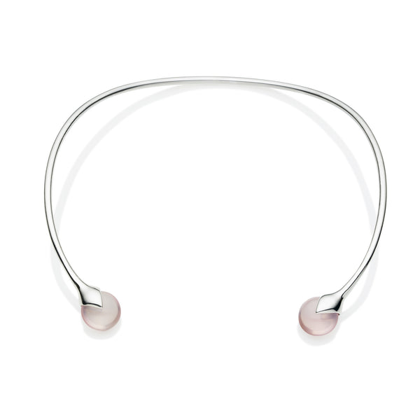 Masai Neck Cuff | Rose Quartz and Sterling Silver