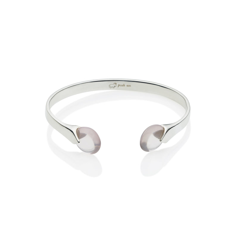 Masai Cuff | Sterling Silver & Rose Quartz