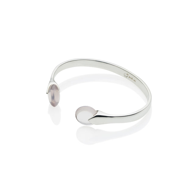 Masai Cuff | Sterling Silver & Rose Quartz