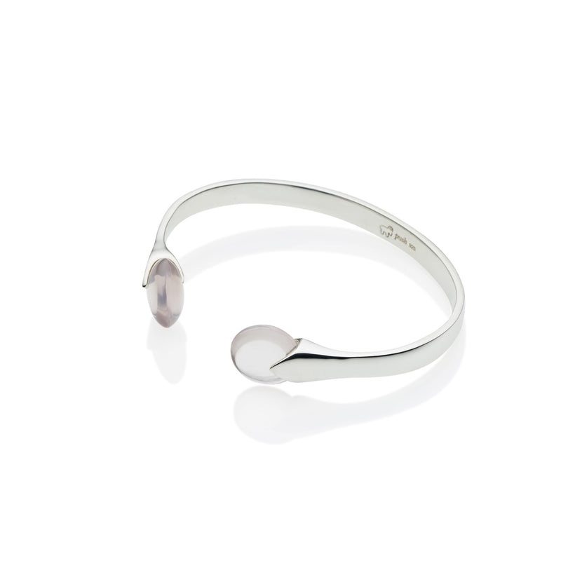 Masai Cuff | Sterling Silver & Rose Quartz