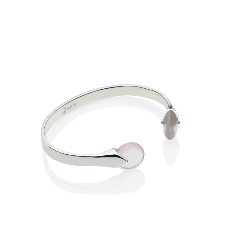 Masai Cuff | Sterling Silver & Rose Quartz