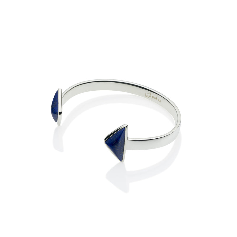 En Tribe Cuff | Lapis Lazuli with Sterling Silver