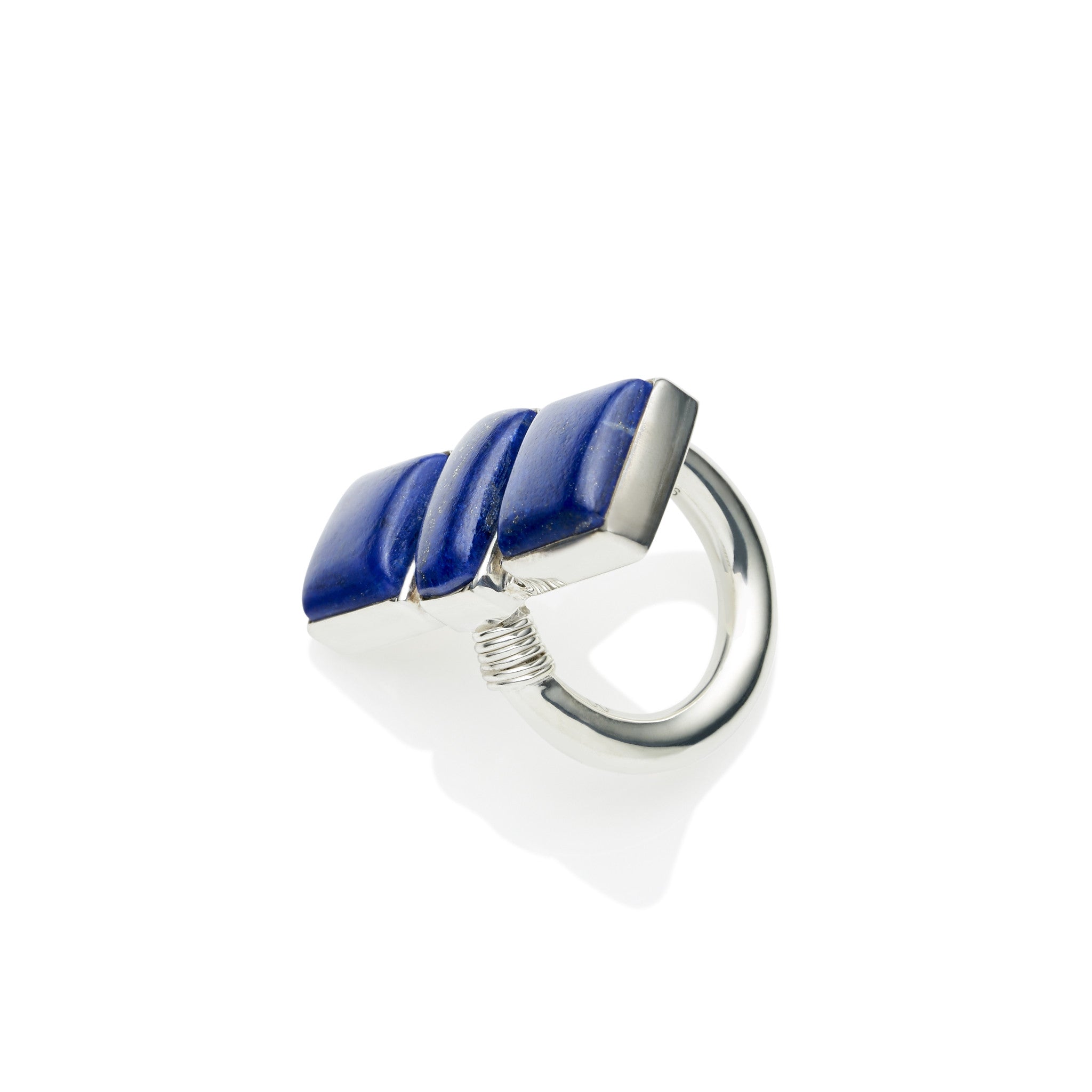 Three Sisters Ring | Sterling Silver and Lapis