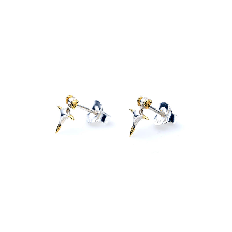 Didia Studs | Sterling Silver with Gold Plate Tips