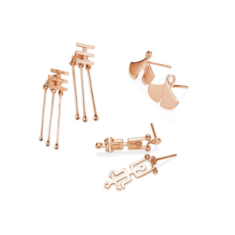 Earrings Set | Rose Gold | Valued at $363