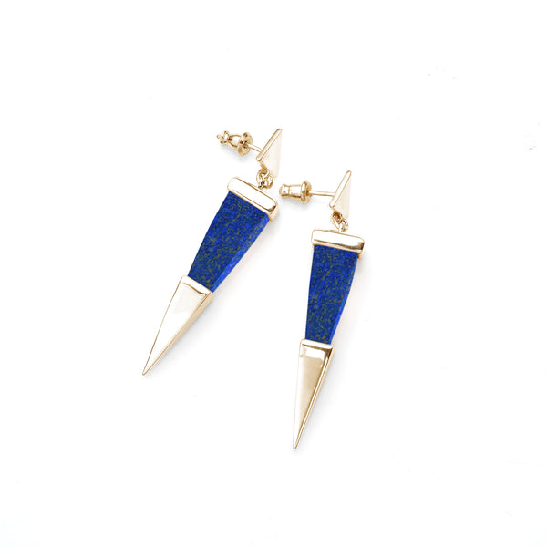 Shard Earrings | Gold Plate and Lapis