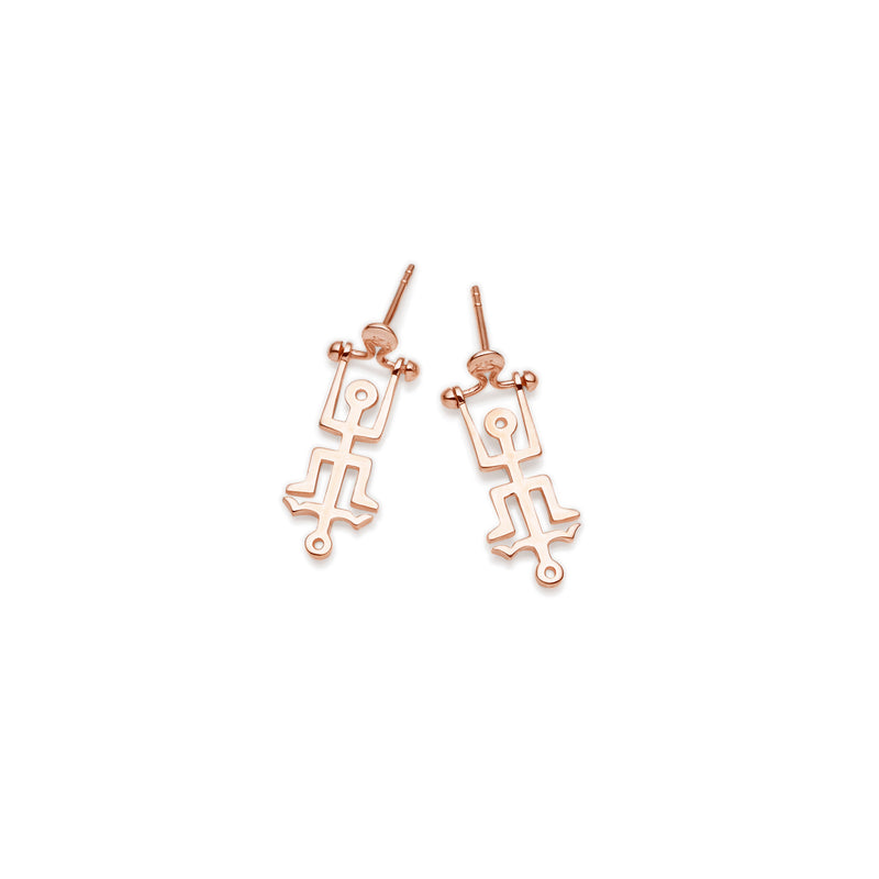 Mini Hangman Earrings | 925 Sterling Silver and Rose Gold Plate